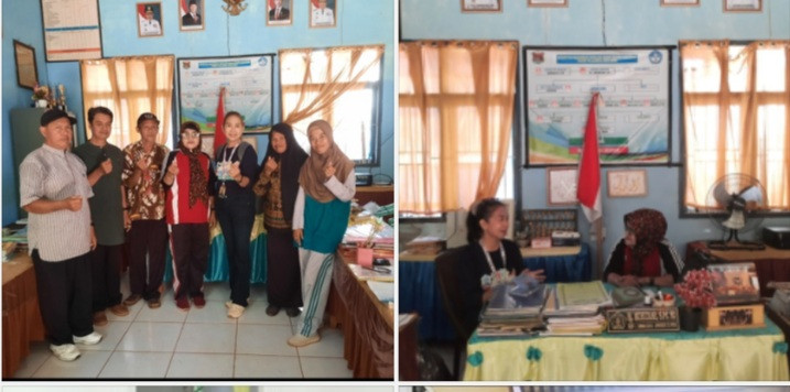 Koordinasi  dengan ibu kepsek SD Negeri Karaeang