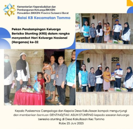 Kunjungan Gerakan Orang Tua Asuh Cegah Stunting Kepada sasaran Gentin serta pemberian Edukasi kepada sasaran Keluarga yang beresiko stuntingg