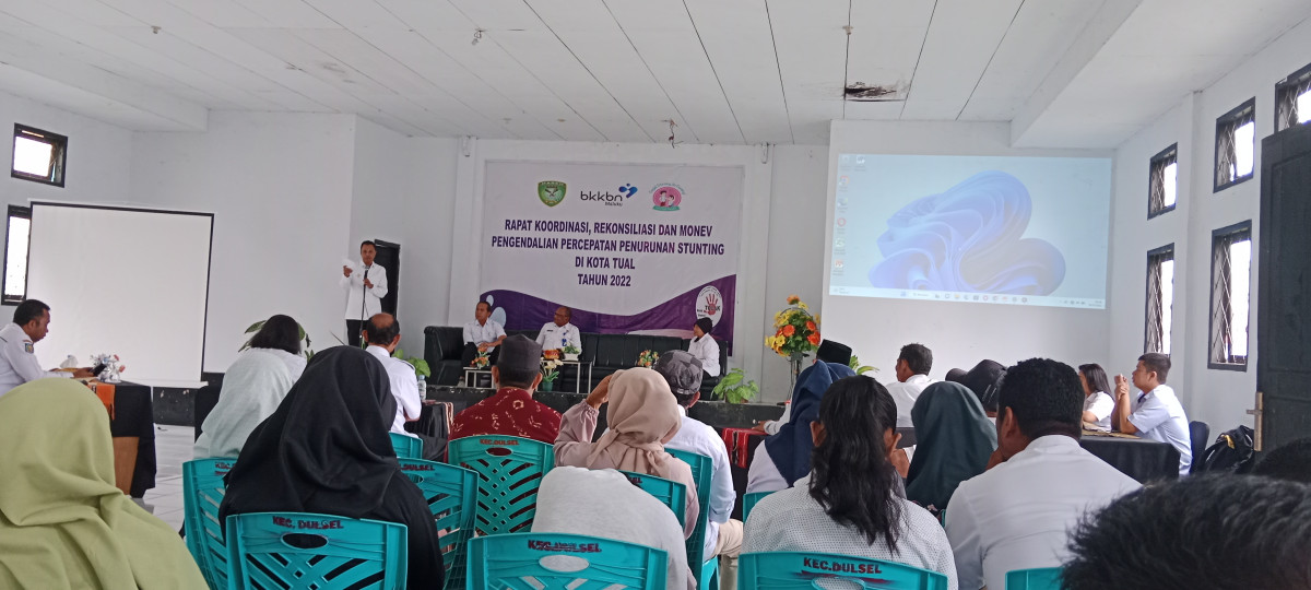 Rapat Koordinasi, Rekonsiluasi dan Money Pengendalian Percepatan Penurunan Stunting di Kota Tual