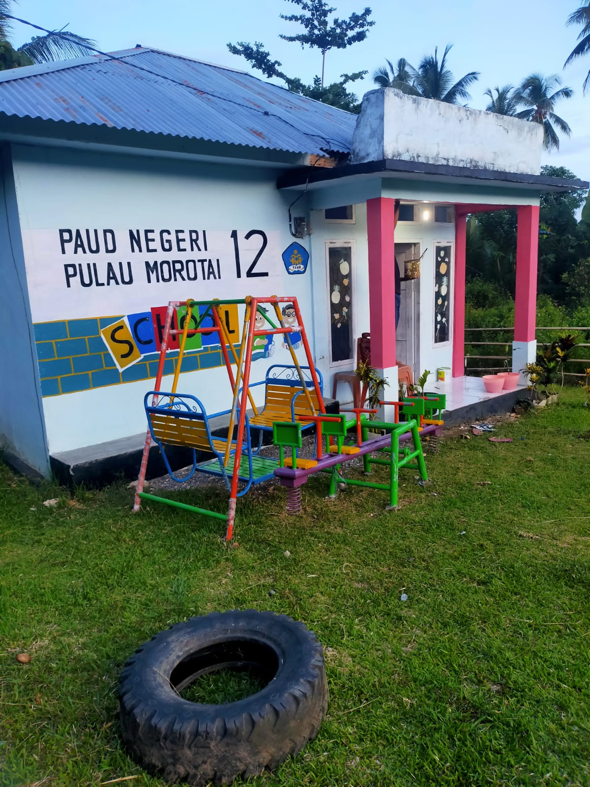 Kegiatan belajar PAUD Negeri 12 Pulau Morotai